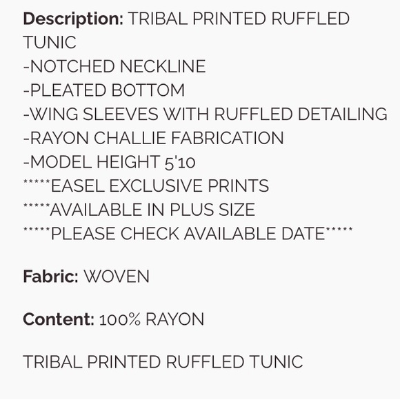 Easel Orange and Gray Patterned Top - Picture 4 of 4